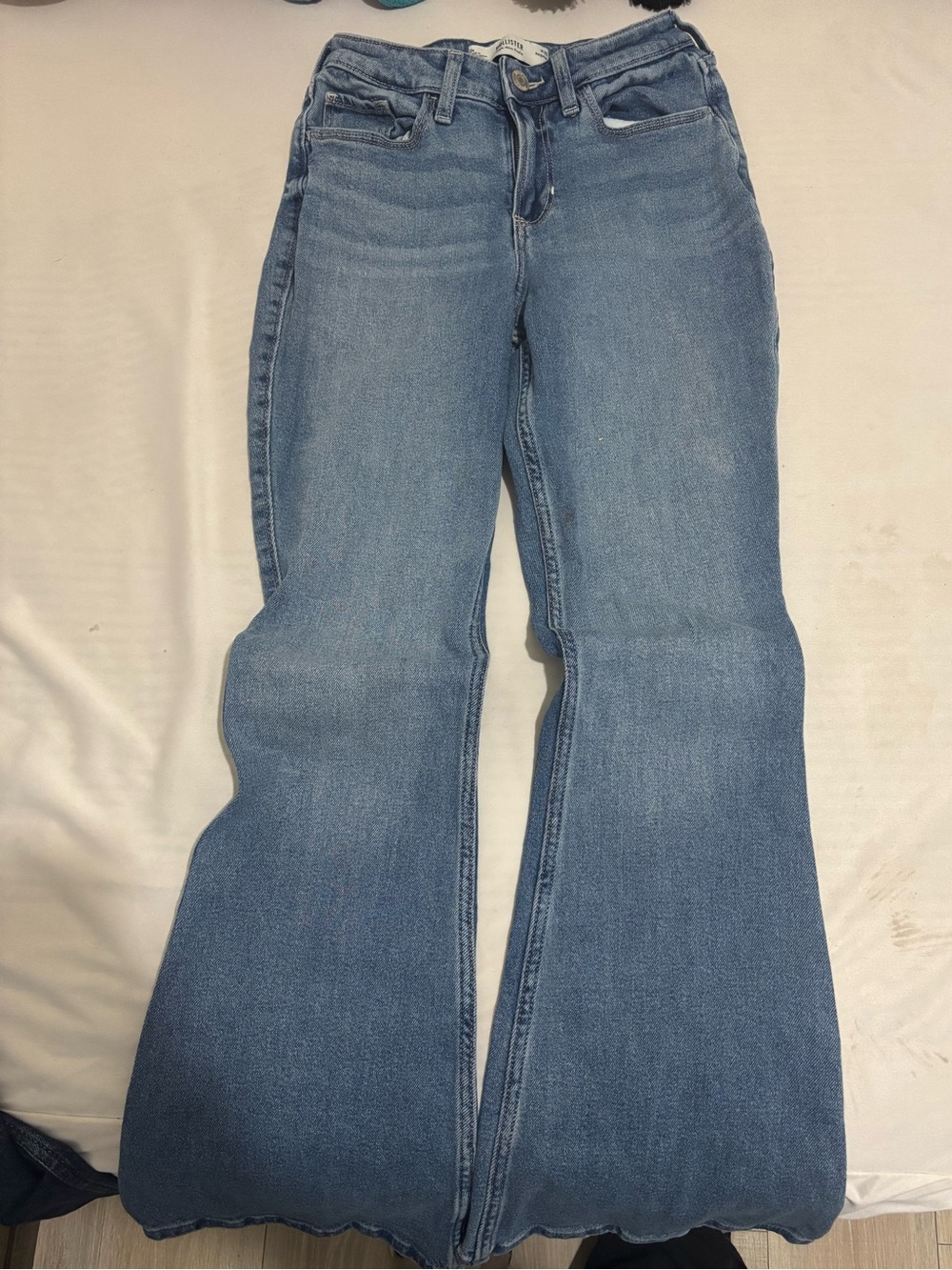 Hollister Light Blue High-Rise Flare Jeans - Women
